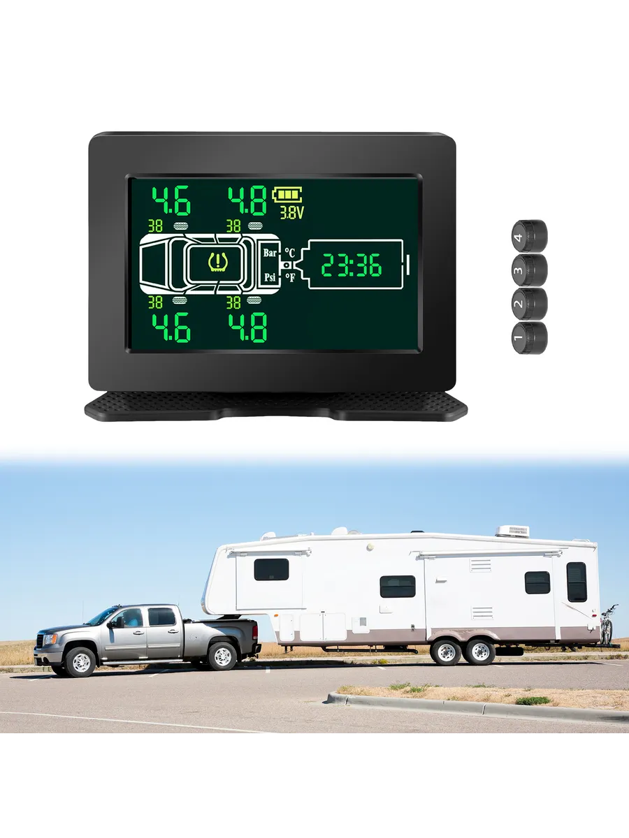 Система TPMS для грузовых авто RV и трейлеров (4 внешних кол