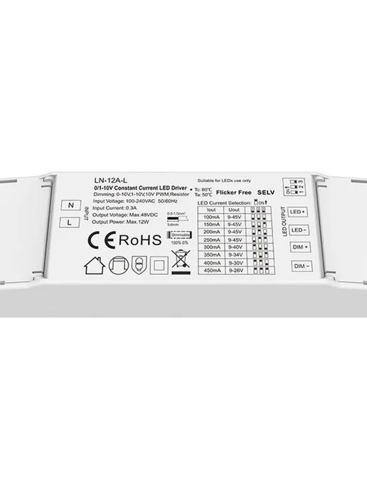 Драйвер LED 0-10V для плавного диммирования, стабильное свеч, вариант, фото 7