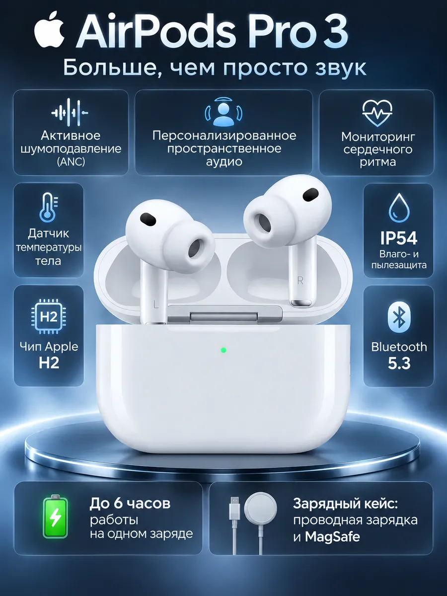 Apple наушники беспроводные airpods 3 pro