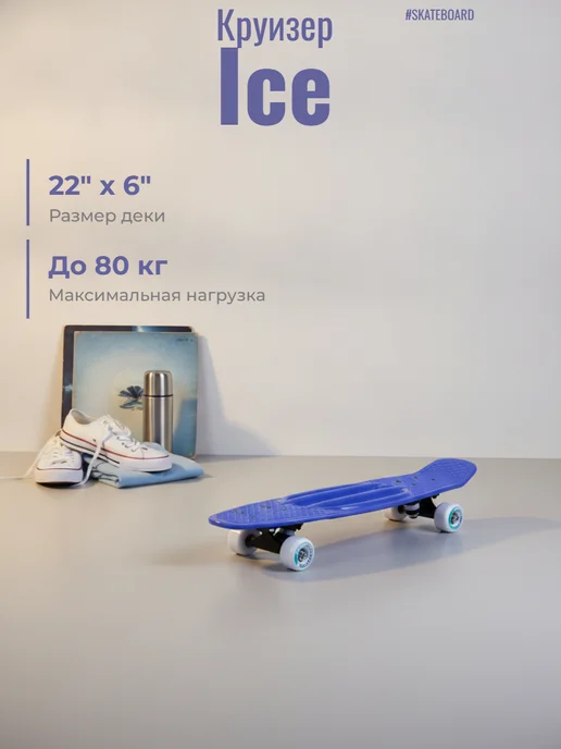RIDEX Круизер пластиковый Ice 22"x6", синий