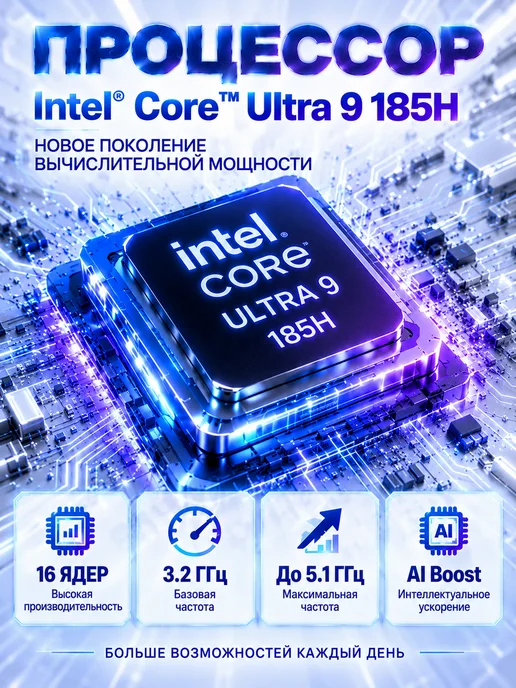 Ноутбук 16.2" Core U9-185H OLED 32 2048ГБ 120Гц Windows 11, 2048 ГБ, фото 3