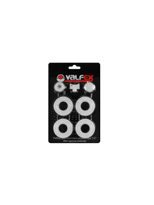 VALFEX Набор для радиаторов 1 2 без кронштейнов, белый, фото 2