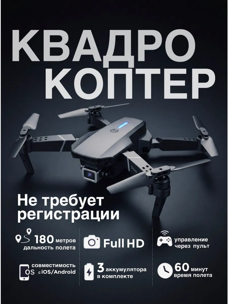 Квадрокоптер с камерой радиоуправляемый дрон