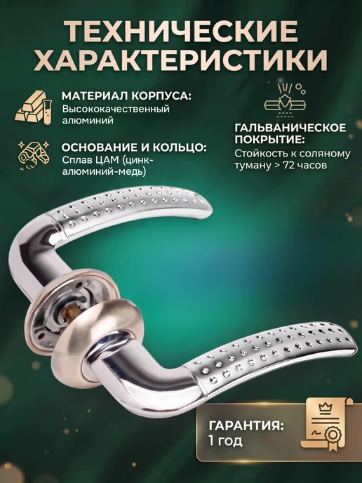 MPROFI Дверная ручка для входных и межкомнатных дверей, 140 мм, вариант, фото 2