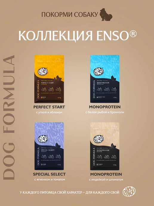 Сухой корм Enso для собак, мелкие, утка, 1,5 кг, фото 6