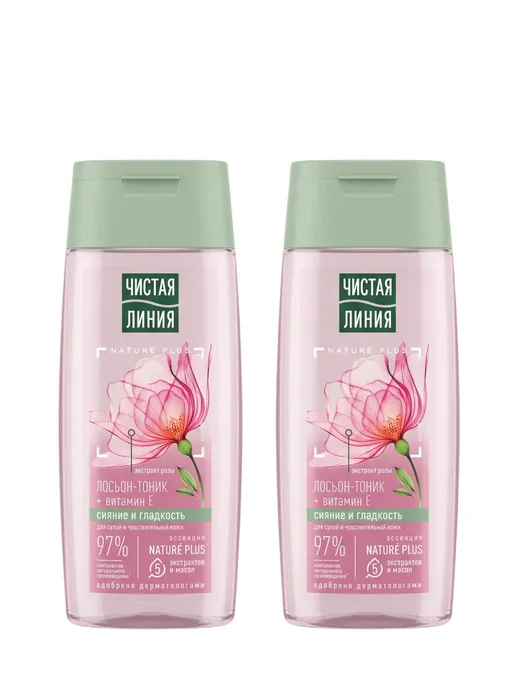 Лосьон-тоник для сухой кожи Лепестки роз 100 мл, 2 шт, 100 мл, 2 шт