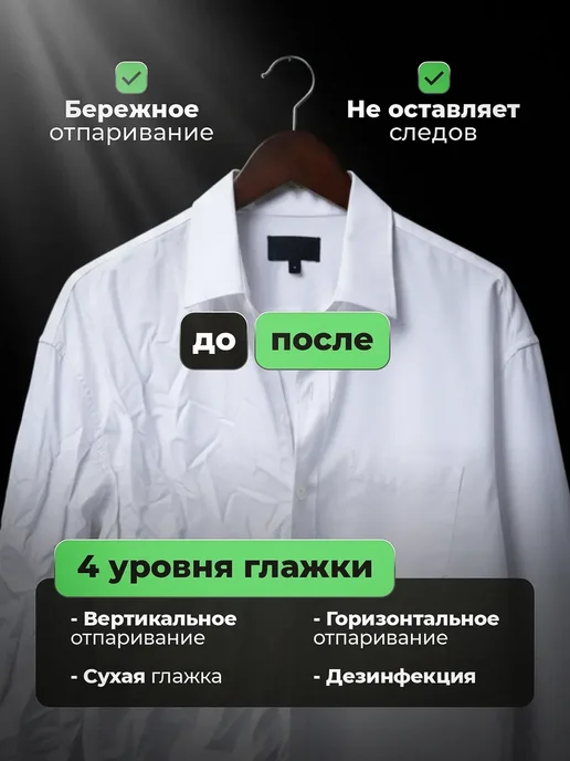 IYNI Мини утюг-отпариватель дорожный, зеленый, фото 5