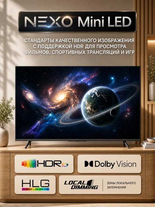 Skyworth Телевизор 65 X66H 4K UHD, Mini LED, Google TV, черный, фото 2