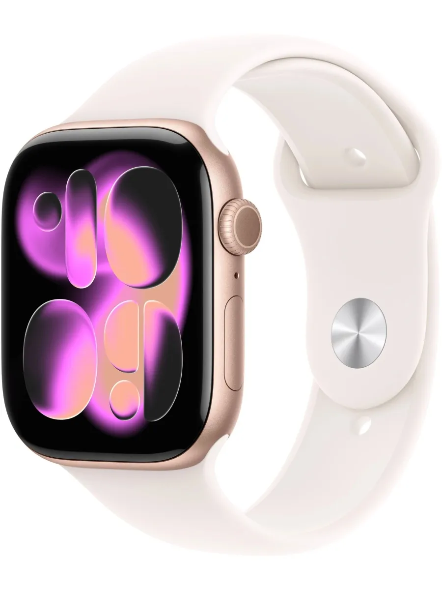 Смарт-часы Watch 11 46 mm Розовое золото Sport band Apple 1287125213 купить за 32 125 ₽ в интернет‑магазине Wildberries