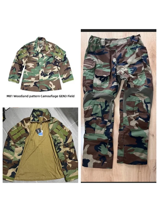 Нет бренда Terrain Base Suit, Тактический топ, мужской, длинные рукава, черный, фото 2