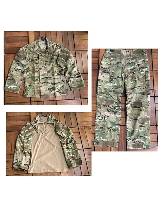 Нет бренда Terrain Base Suit, Тактический топ, мужской, длинные рукава, черный, фото 3