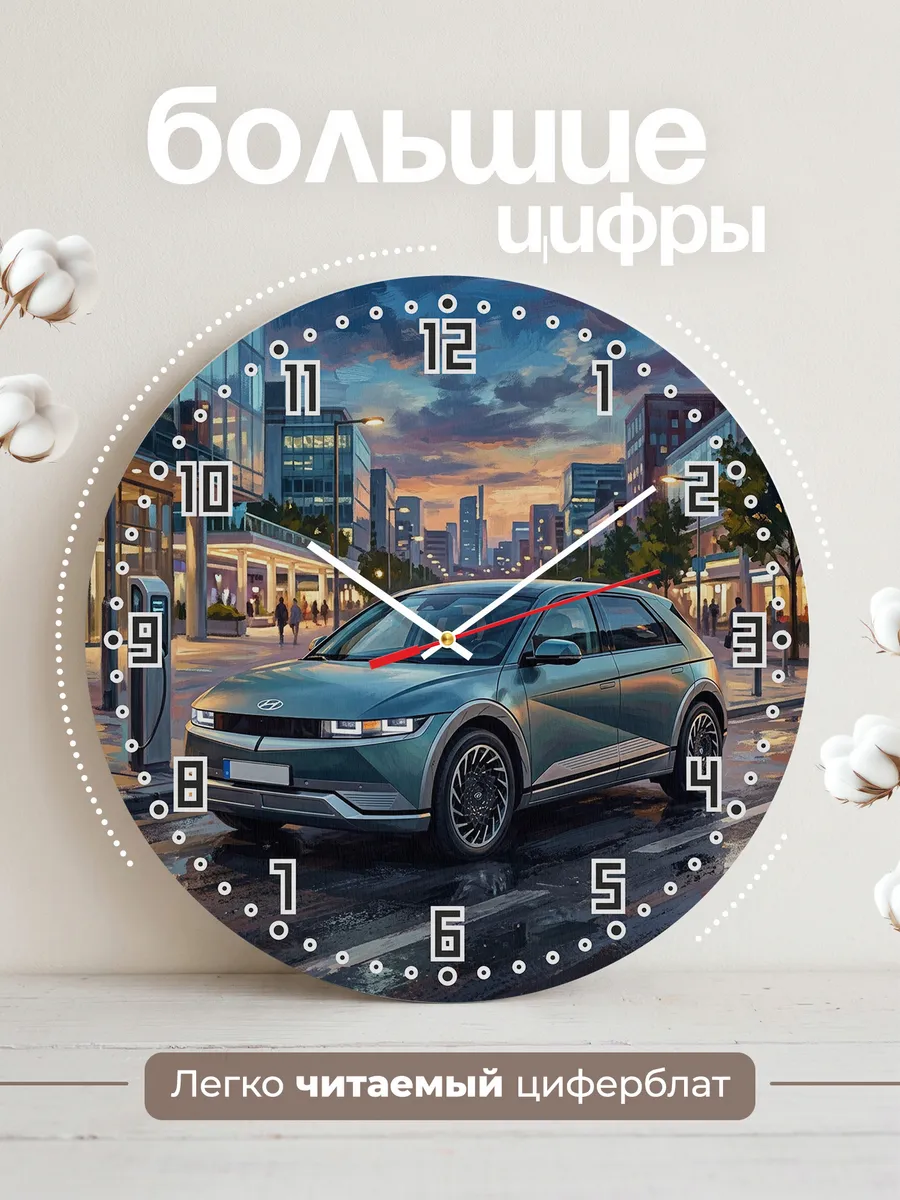 Часы настенные "Hyundai Ioniq 5" — фото 4