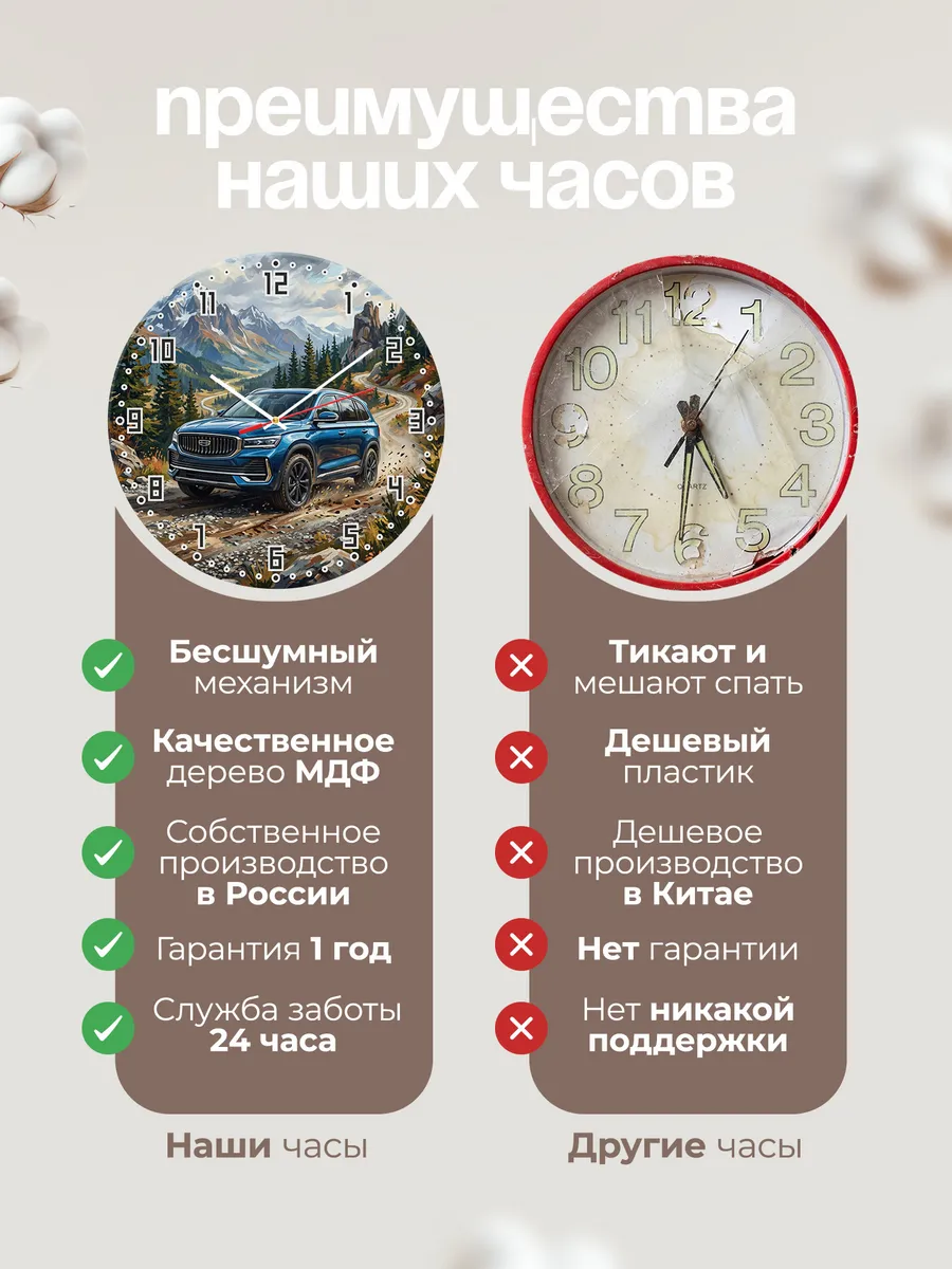 Часы настенные "Geely Monjaro" — фото 2