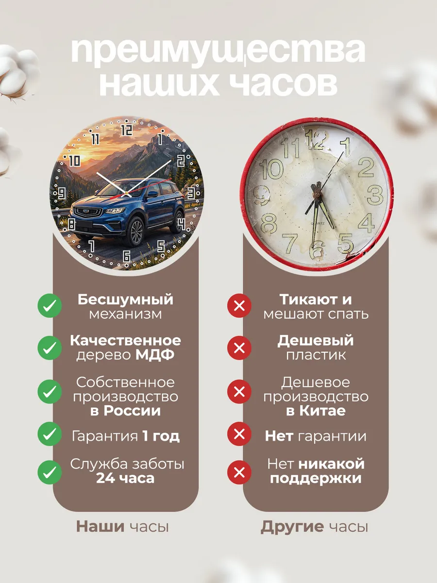 Часы настенные "Geely Atlasg" — фото 2