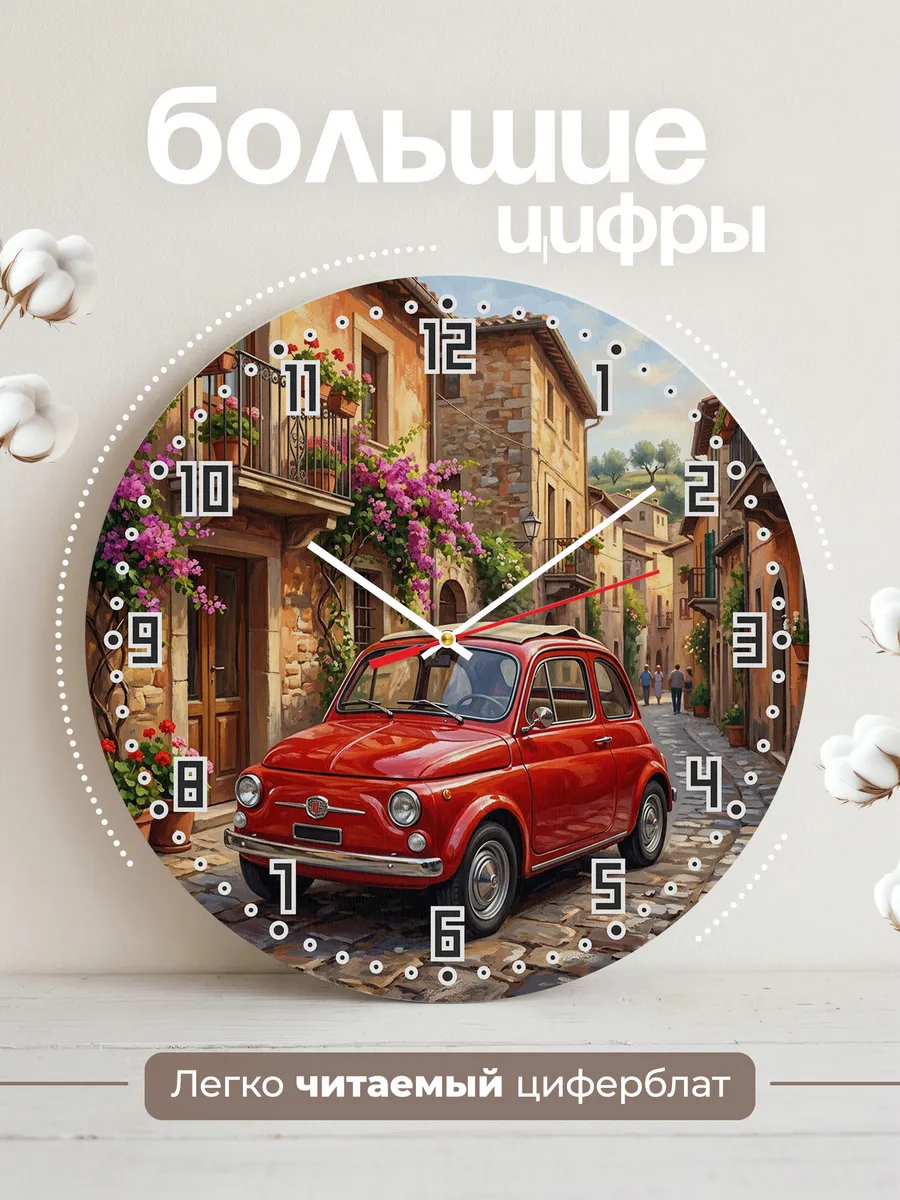 Часы настенные "Fiat 500" — фото 4