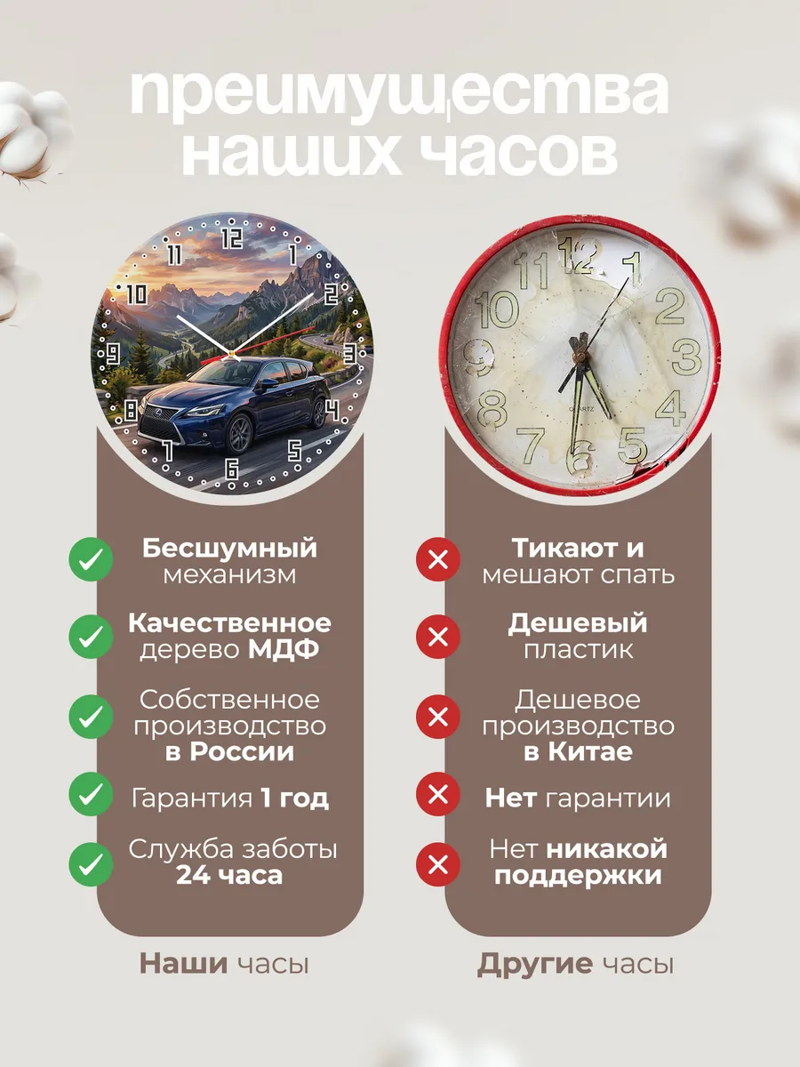 Часы настенные "Lexus CT" — фото 2