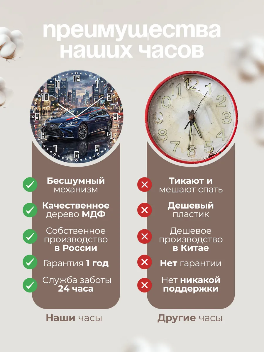 Часы настенные "Lexus LS" — фото 2
