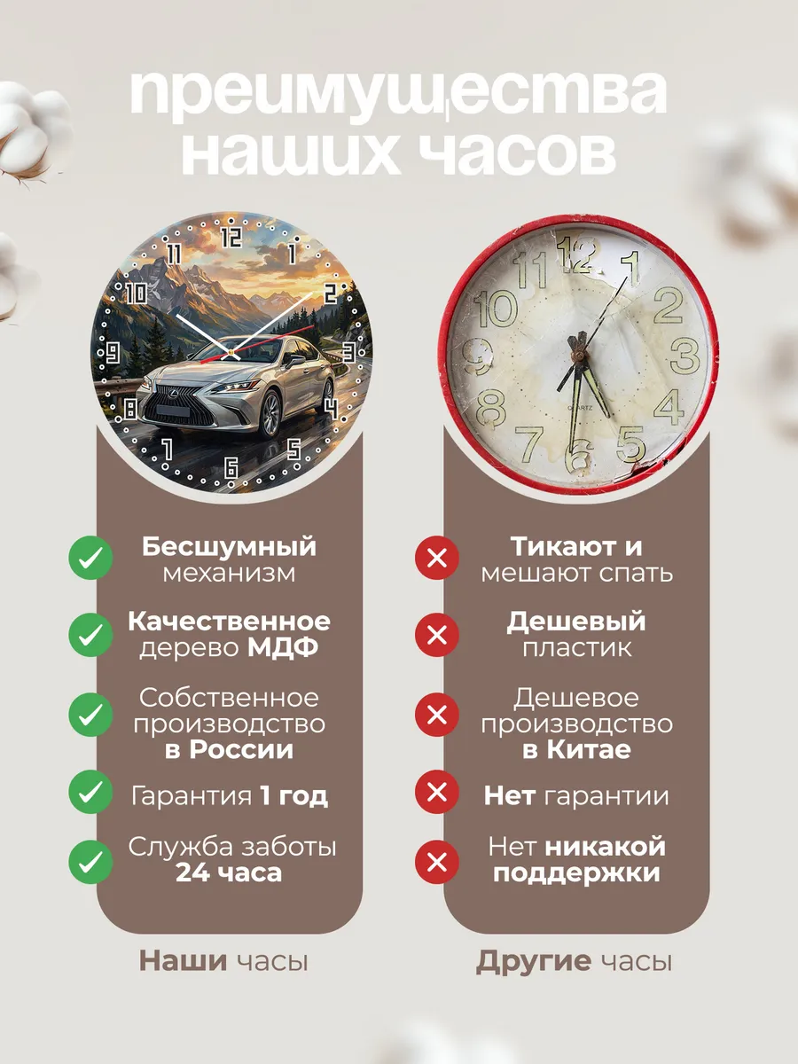 Часы настенные "Lexus ES" — фото 2