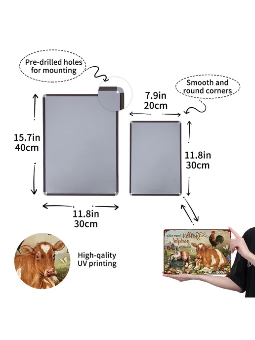 Декоративная металлическая табличка Warning Tool Rules 20x30, 20x30, фото 5