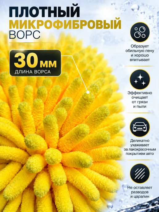 ФОЛИАЛ АВТО Губка варежка для мойки авто, вариант, фото 4