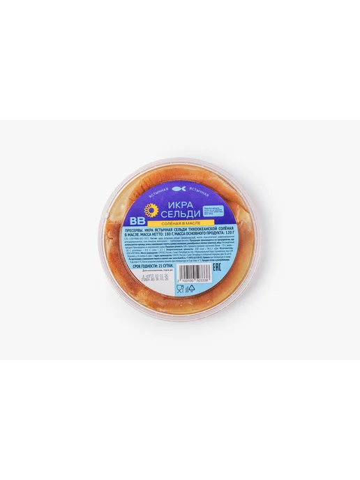 ВкусВилл Икра ястычная сельди соленая в масле, 180 г, 180 г