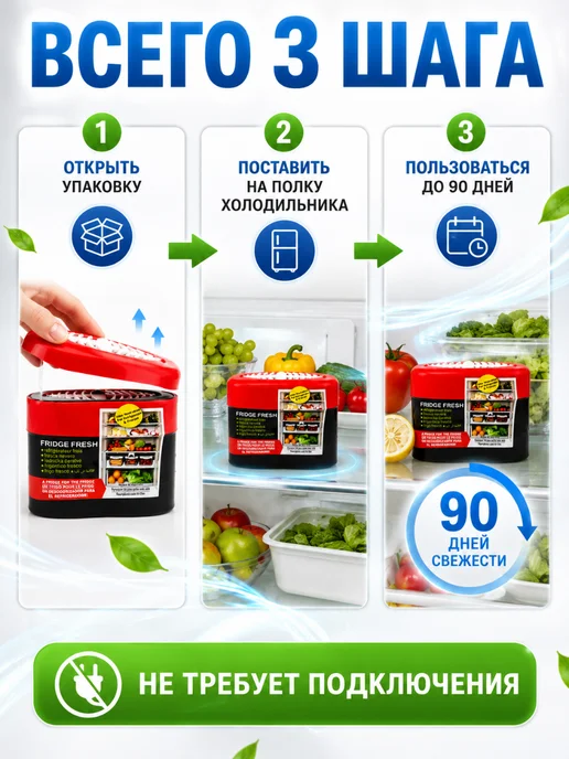 Поглотитель запаха для холодильника и морозилки 150 г, 150 г, фото 4