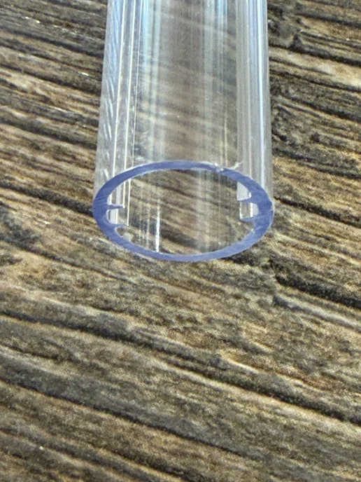 Трубка поликарбонат 15мм с пазом. Прозрачная. 100см, 100см, фото 2