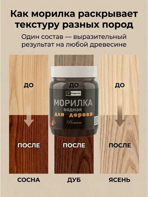 К Покрытия Морилка водная быстросохнущая 10л Эбеновое дерево, 10 л, фото 2