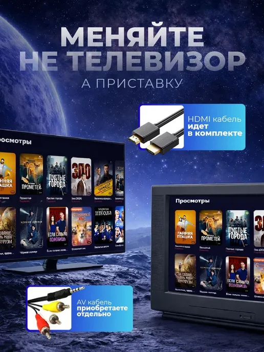 Приставка для телевизора андроид 2 16 с smart tv Wi-Fi, черный, фото 5