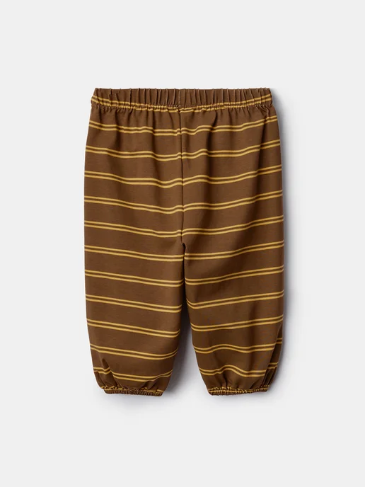 SELA Брюки джоггеры из хлопка в полоску, коричневый, фото 2