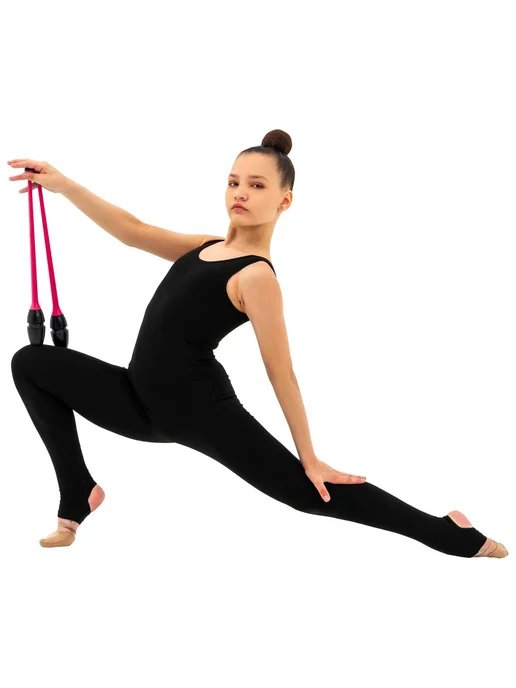RGB (Russian Gymnastics Brand) Булавы для художественной гимнастики вставляющиеся 41 см, розовый, фото 5