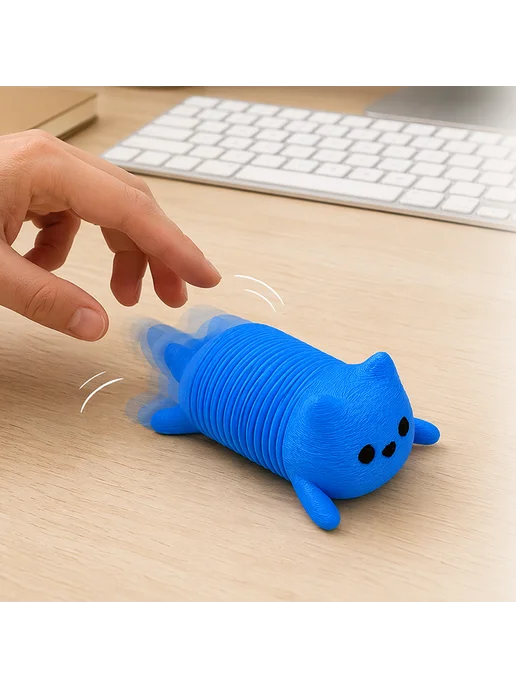 3D принт. котик-прутик антистресс, тянущийся, игрушка для ст, вариант, фото 5
