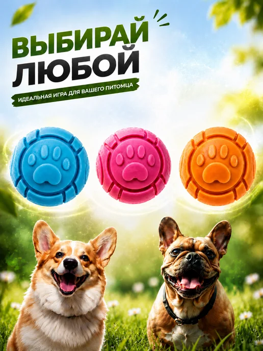 RichPaw Игрушка для собак Мячик, оранжевый, фото 4