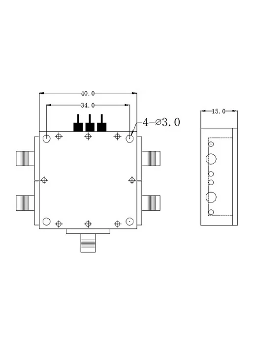 SP4T коммутатор 0,1-6ГГц 1 4 RF для всех микроволн, вариант, фото 8