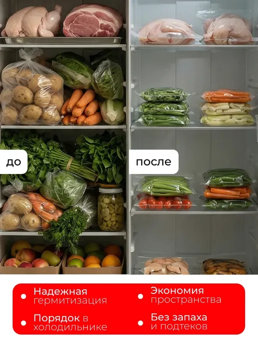 Вакууматор для продуктов с запайкой с пакетами с резаком, белый, фото 4