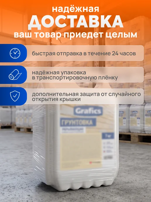 GRAFICS Грунтовка укрывающая под обои и покраску 14кг, 14 кг, фото 8