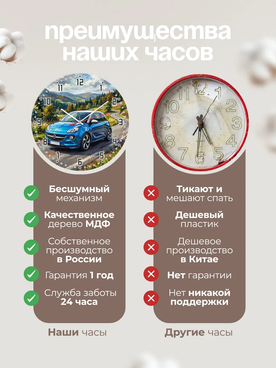 Часы настенные "Opel Adam" — фото 2