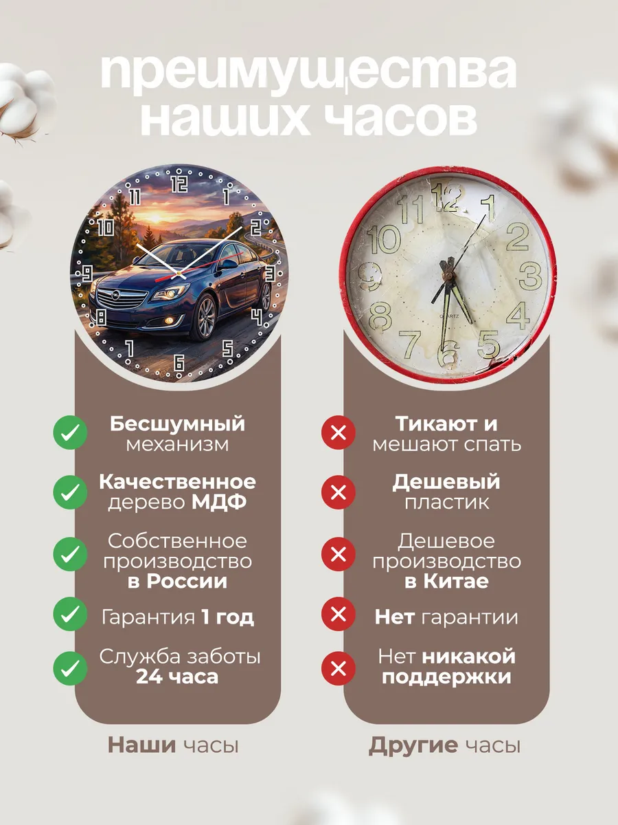 Часы настенные "Opel Insignia" — фото 2