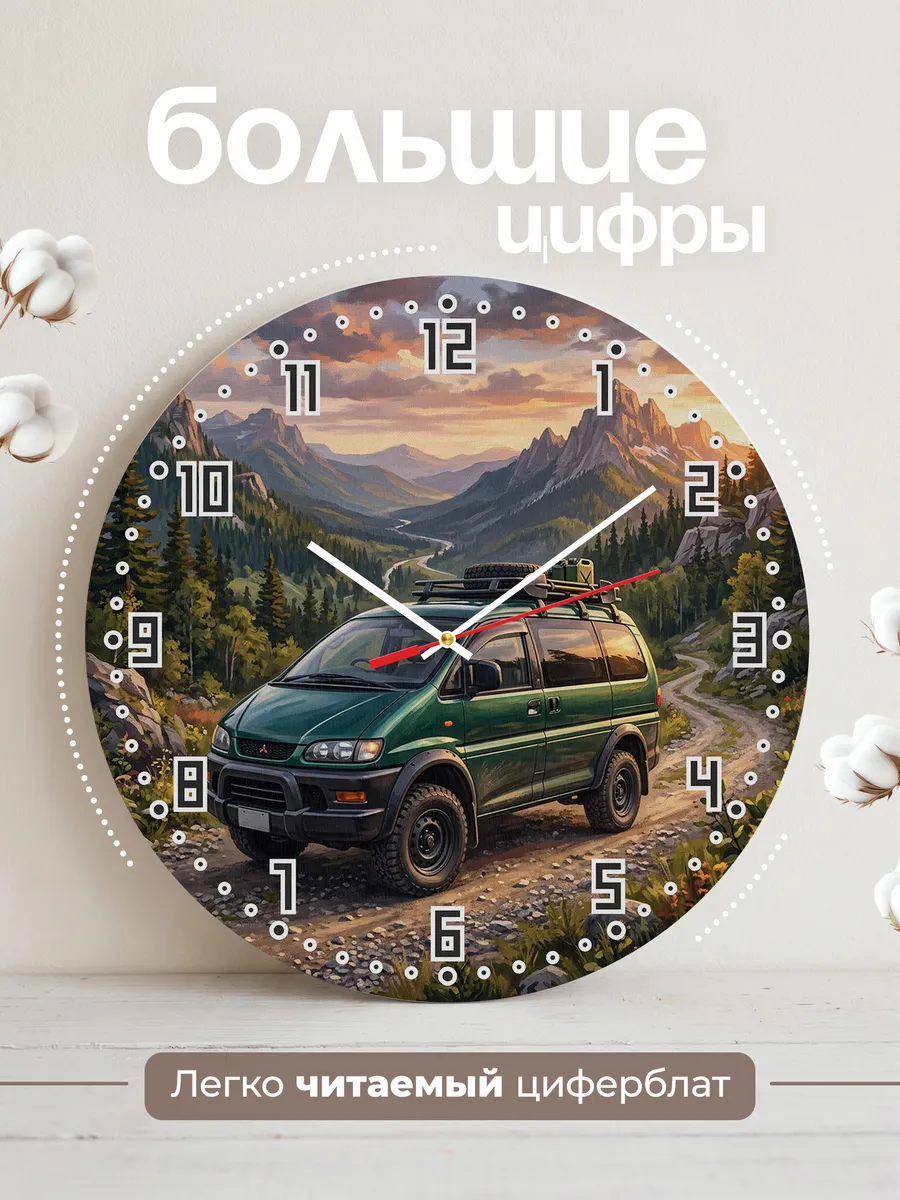 Часы настенные "Mitsubishi Delica" — фото 4
