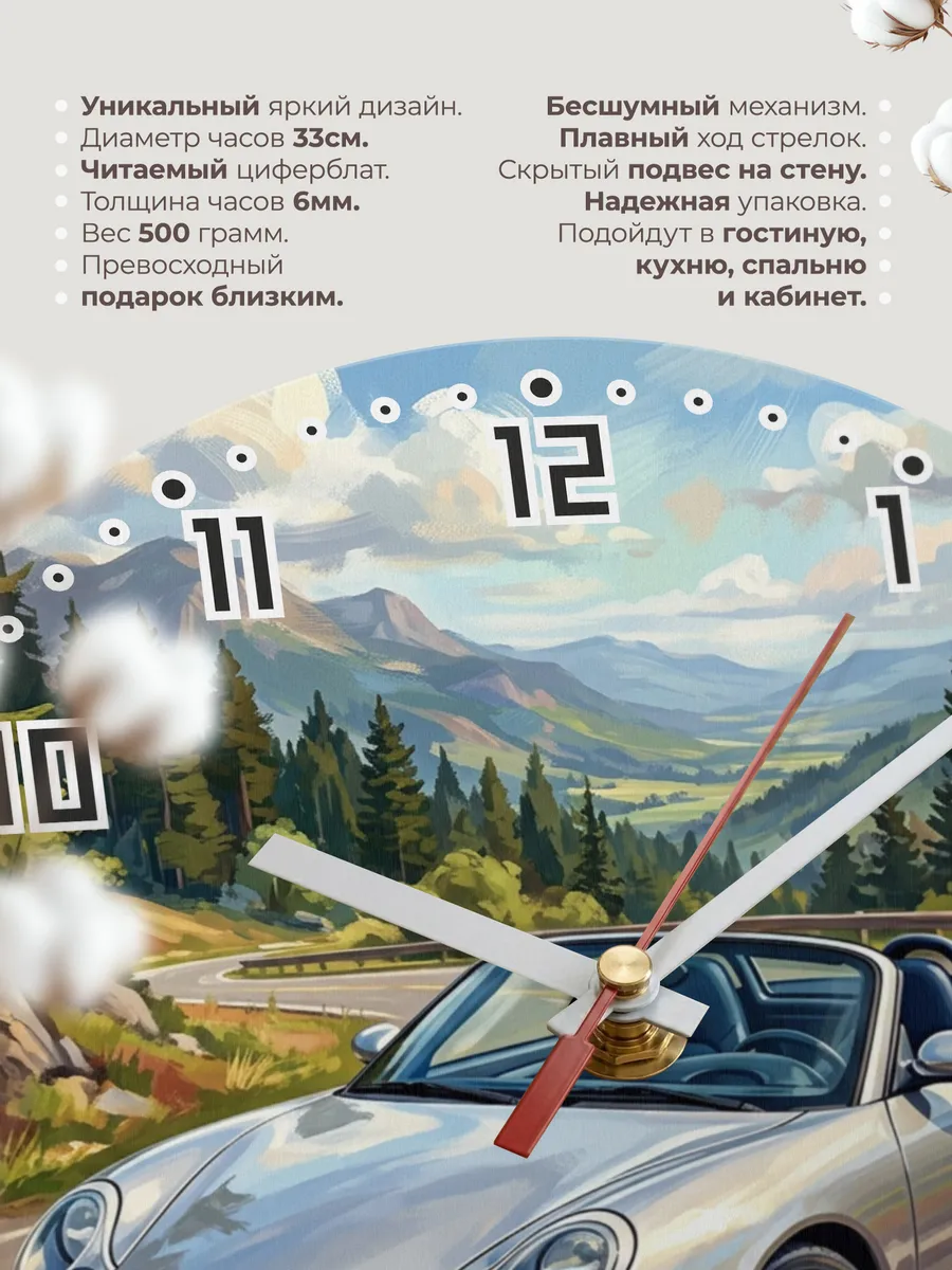 Часы настенные "Porsche Boxster" — фото 3