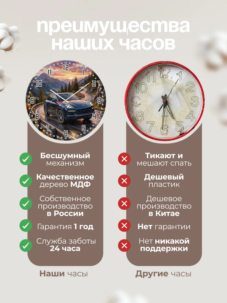 Часы настенные "Porsche Cayenne" — фото 2