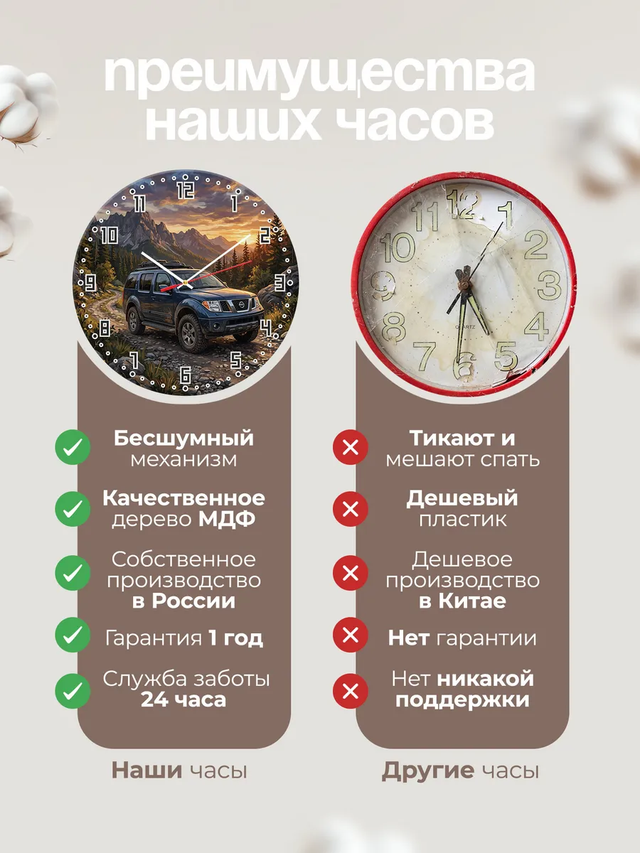 Часы настенные "Nissan Pathfinder" — фото 2