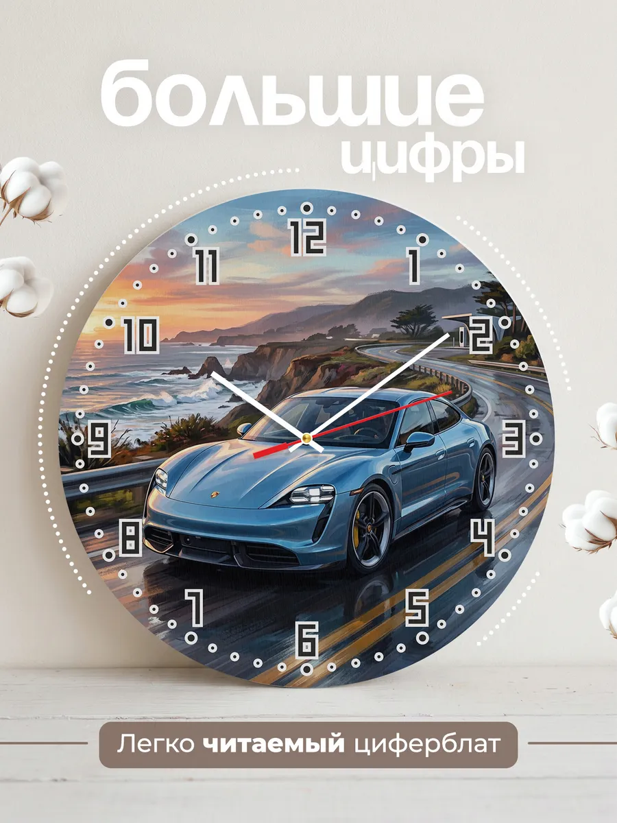 Часы настенные "Porsche Taycan" — фото 4