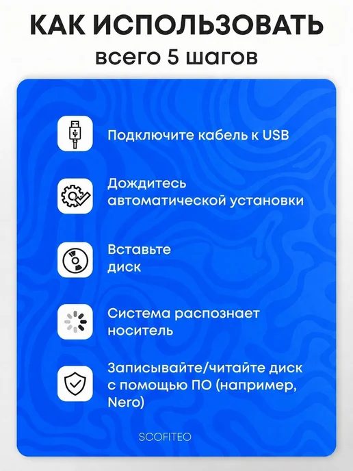 Дисковод для ноутбука внешний, dvd привод CD DVD-RW USB 3.0, вариант, фото 6