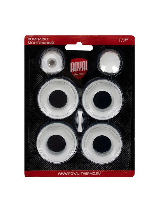 Комплект монтажный Royal Thermo 1 х 1 2" белый, 1x1, фото 2