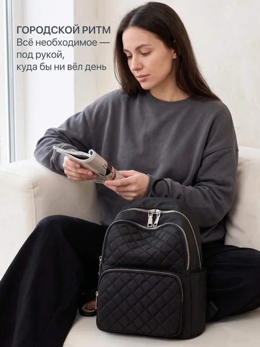 JewelryMeverly Рюкзак городской тканевый повседневный, городской повседневный, фото 5
