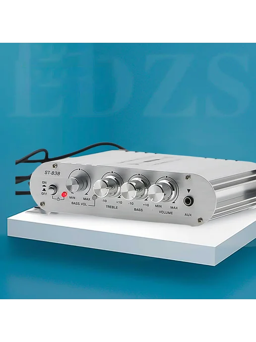Мощный HiFi 2.1 усилитель для авто и дома ST-838, 80W*2, 80 Вт, фото 6