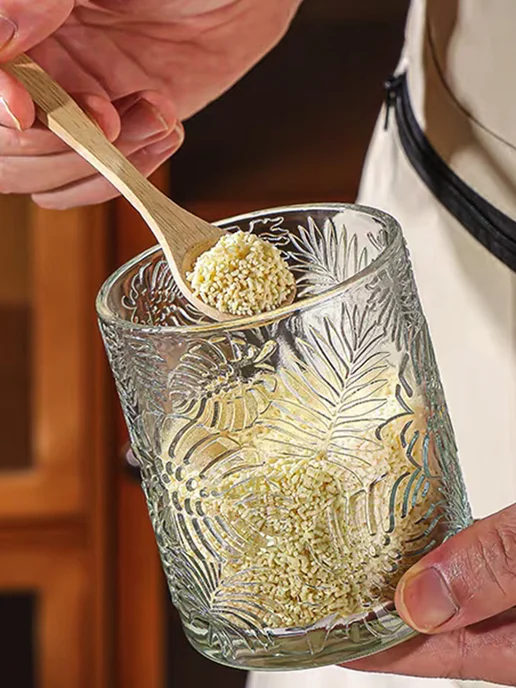 Стеклянная баночка с ложкой и крышкой, вариант, фото 4