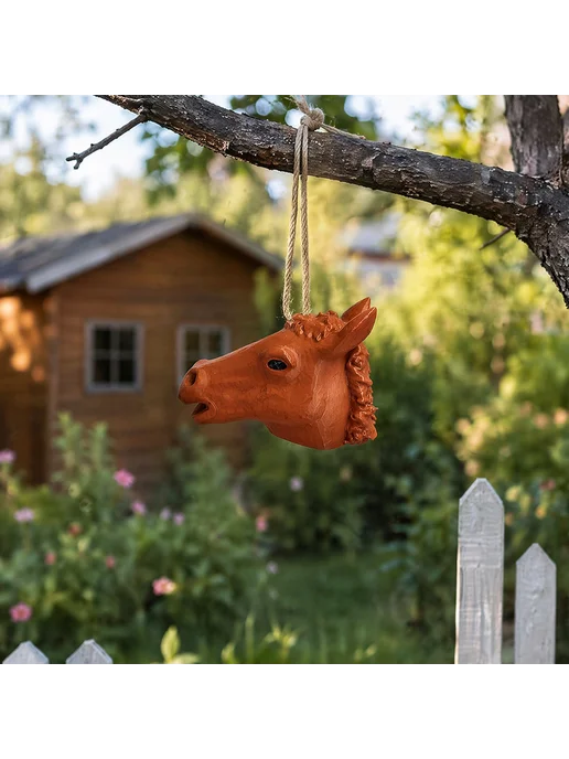 Для белки кормушка с лошадиной головой, влагостойкий, для у, вариант, фото 2