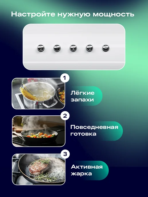 NORD Вытяжка для кухни AS 6080 W, цвет белый, 6080 Вт, белый, фото 3